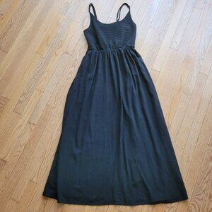 Mr. Buho Cotton Gauze Sundress Black Spaghetti Strap